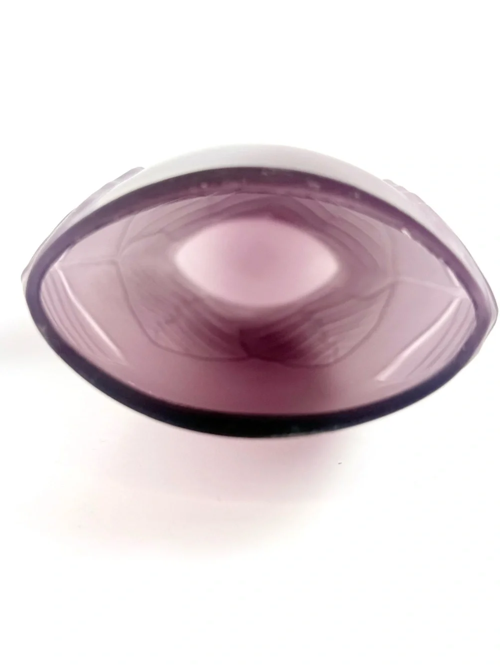 Vintage Art Deco Amethyst Purple Satin Glass 10” Botanical Vase 1940's - Picture 8 of 16